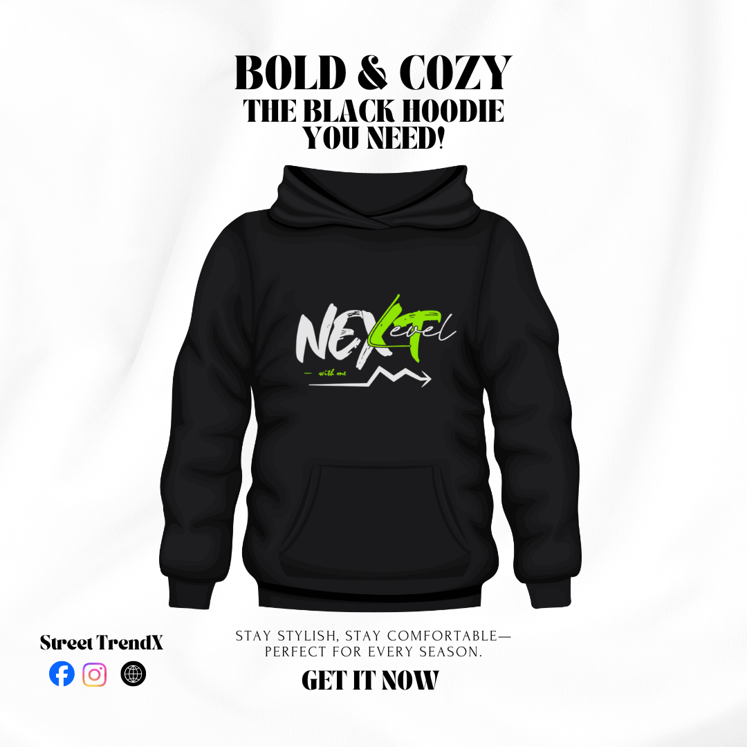 The 'NEXT' Hoodie seamlessly blends urban street style with superior winter insulation.